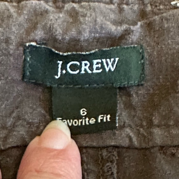 J. Crew | Linen & Silk Blend Vintage Cargo Pants, Chocolate Brown, Size 6 - Picture 5 of 10
